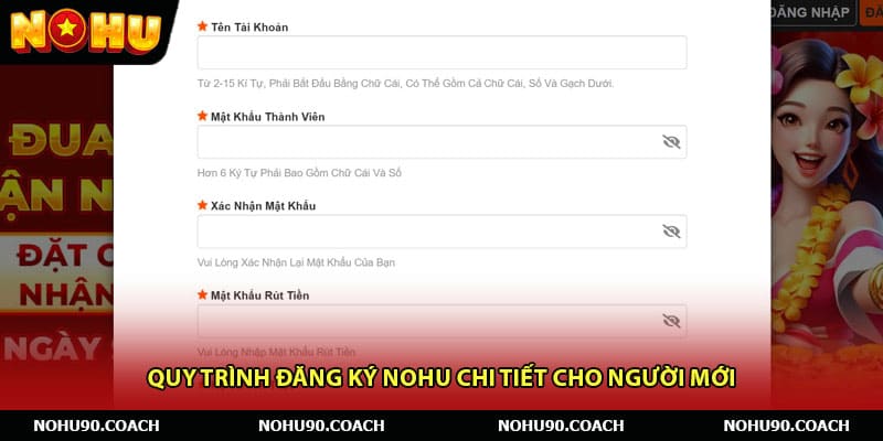 Quy trình đăng ký Nohu chi tiết cho người mới